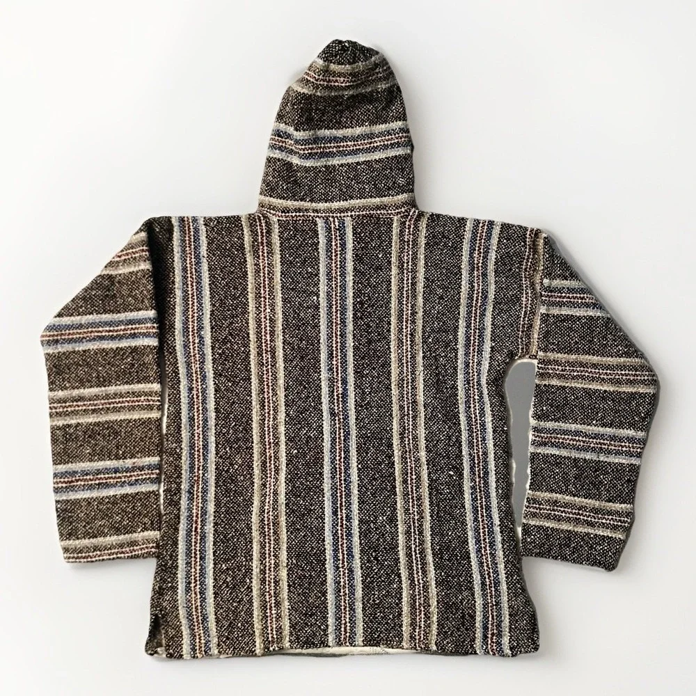 Artesanias‎ Baja Poncho Hoodie Pullover Mexico Unisex Size XL